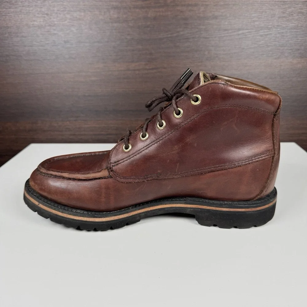 Vtg Filson Men 7904 Uplander Chukka Leather Boots Outdoor Moc Toe USA Vibram 9 D